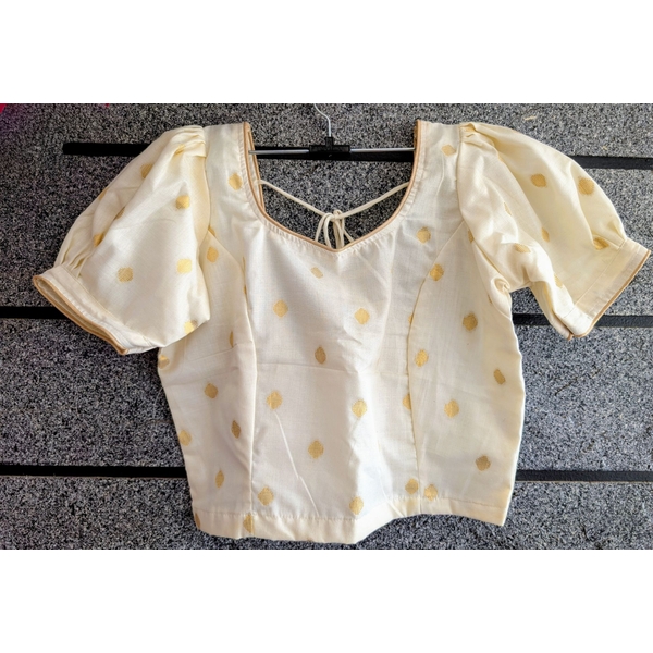 Ready to Wear  Kerala Kasavu Blouse - image 3