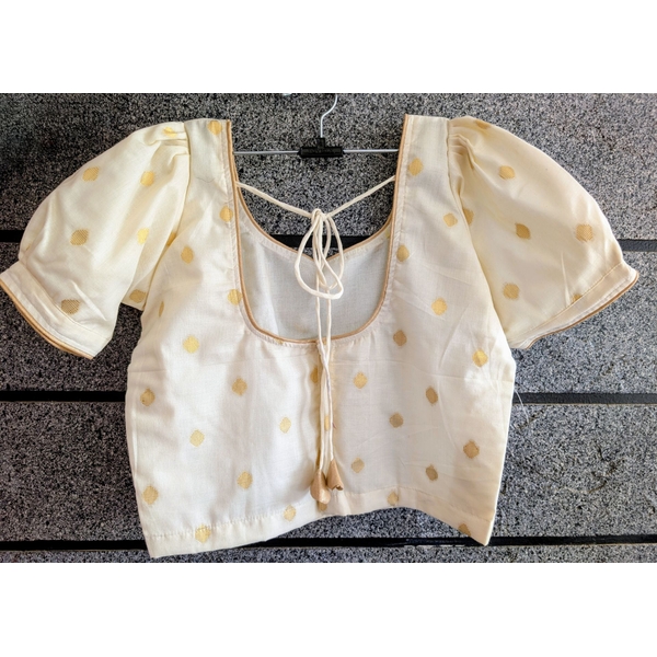 Ready to Wear  Kerala Kasavu Blouse - image 5
