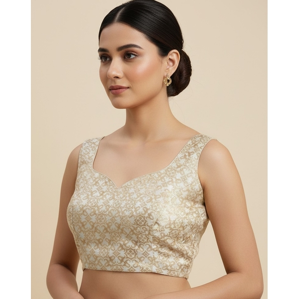 Sleeveless Brocade Blouse - image 1