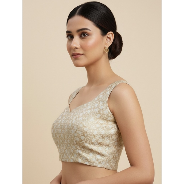 Sleeveless Brocade Blouse - image 3