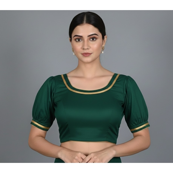 Princess Cut Green  Blouse - image 1