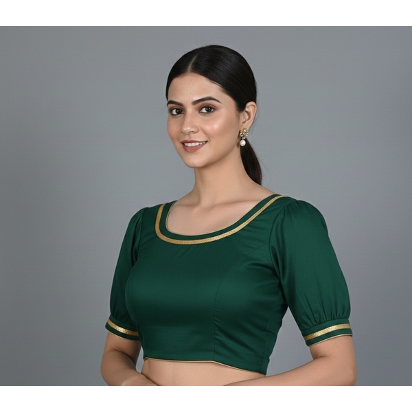 Princess Cut Green  Blouse - image 3