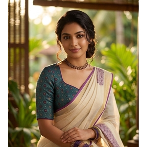 Princess Cut Brocade Blouse