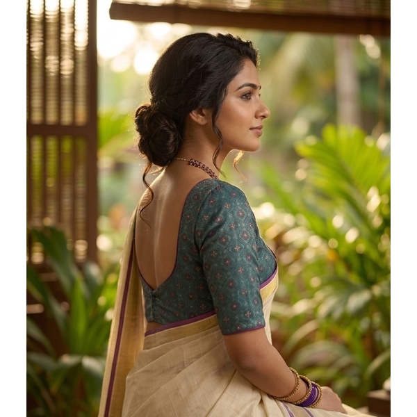 Princess Cut Brocade Blouse thumbnail 3