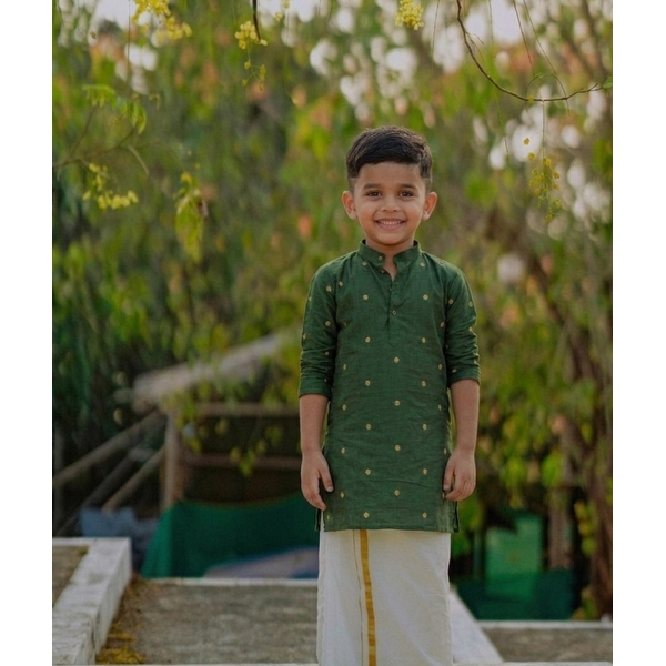Green Festive Kurta for Boy