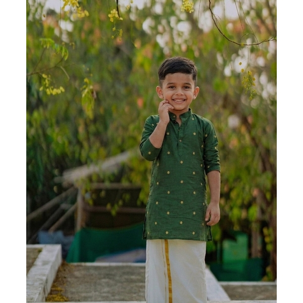 Green Festive Kurta for Boy