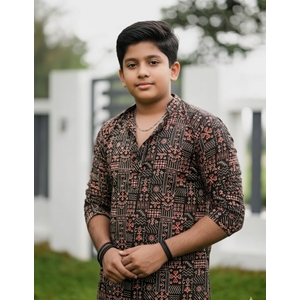 Ajrak Kurta for boys 