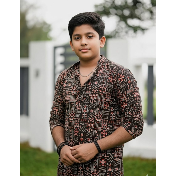Ajrak Kurta for boys  thumbnail 1