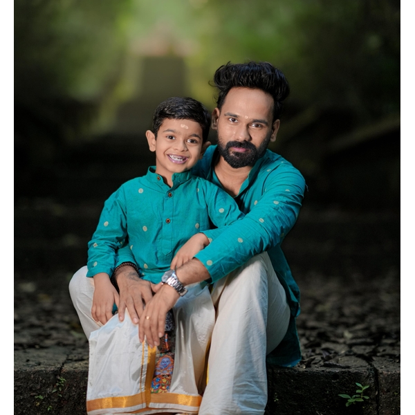 Turquoise Blue Kurta For Boys thumbnail 6