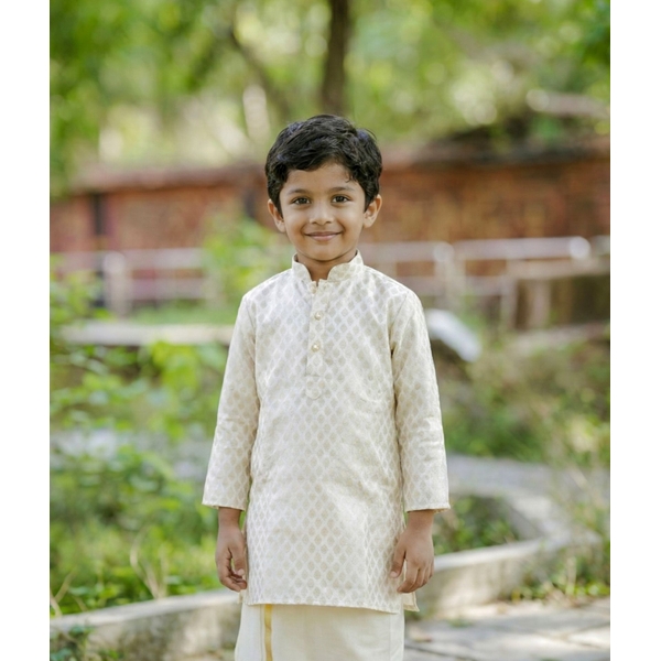 Traditional Brocade Kids Kurta thumbnail 2