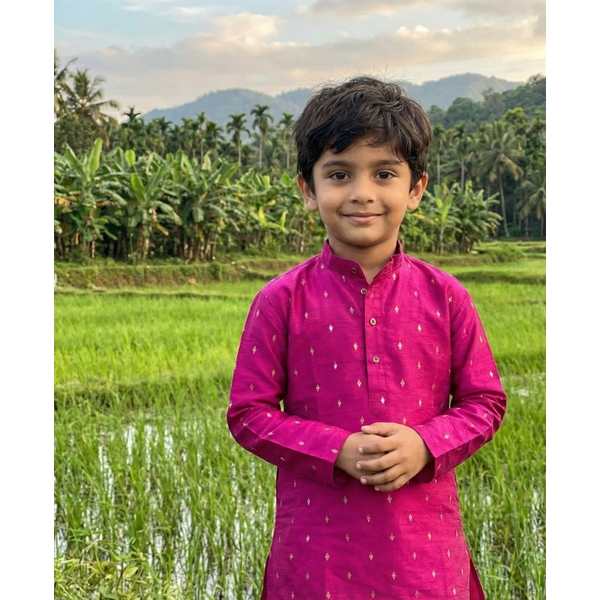 Purple Festive Kurta For Boys