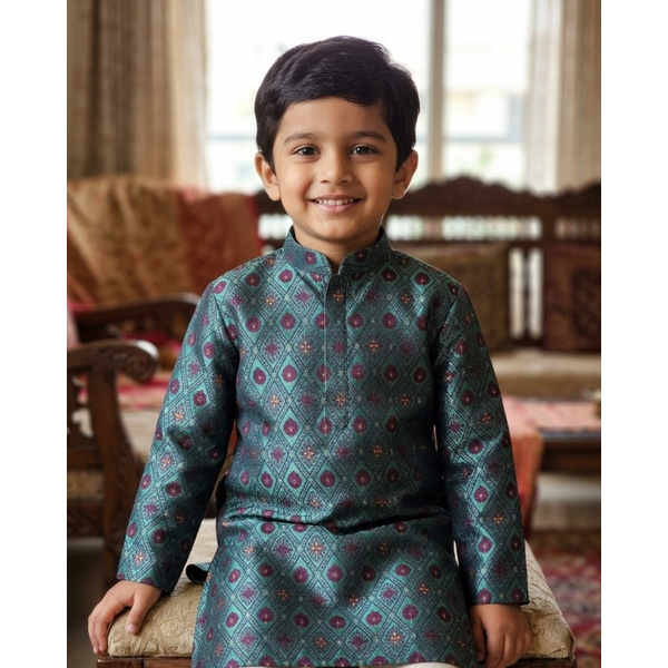Festive Kurta Dothi Set For Boys thumbnail 3