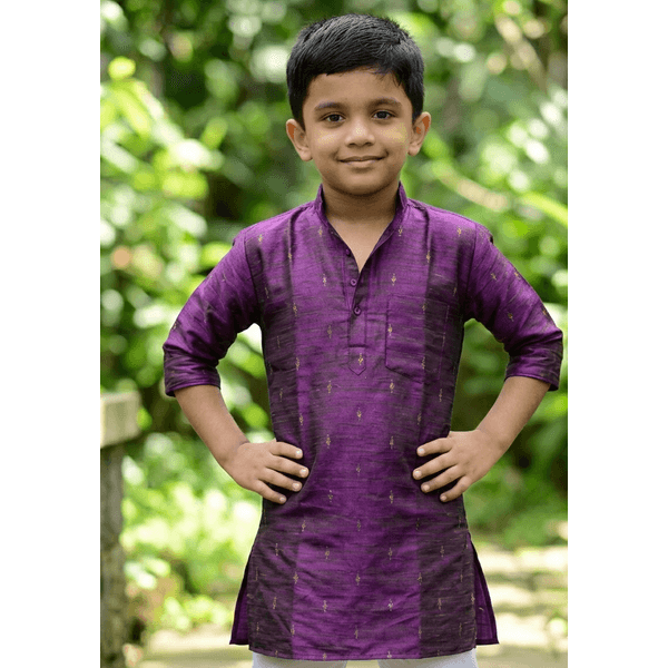 Purple Royale Kurta For Boys - image 2