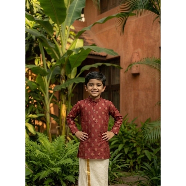 Maroon Kurta For Boys