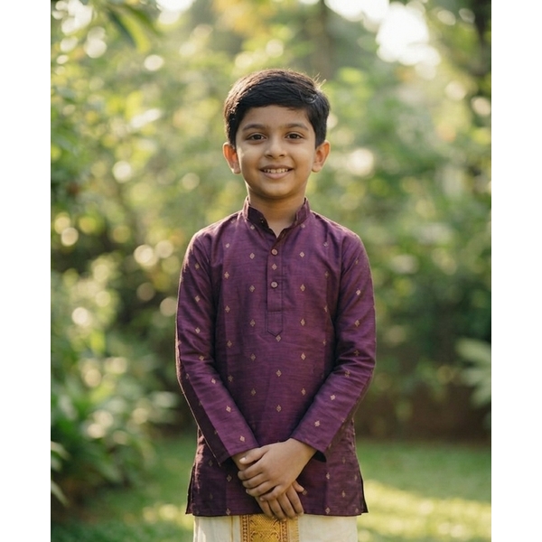 Purple Festive Kurta for boys