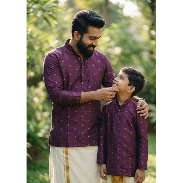 Purple Festive Kurta for boys
