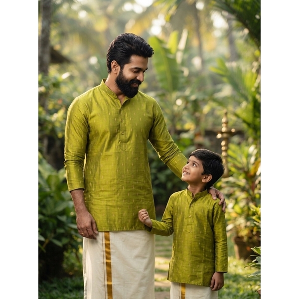 Festive Green Kurta For Men
