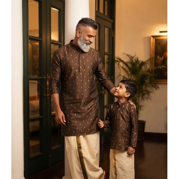 Brown Festive Kurta for boys
