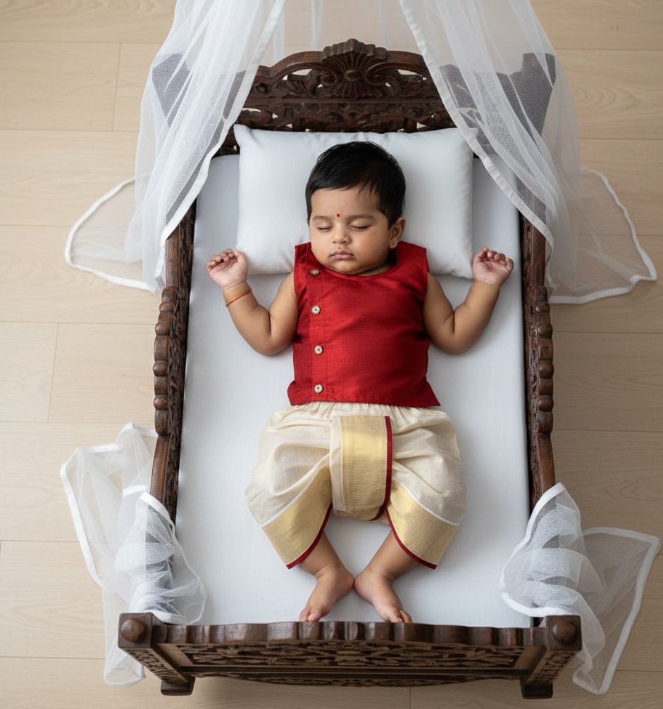 Noolkettu Kasavu Boys Dress