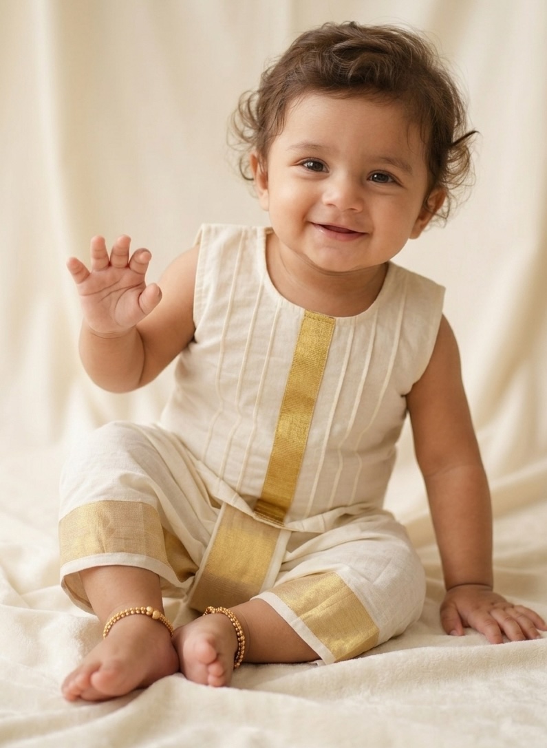 Noolkettu Kasavu Boys Dress