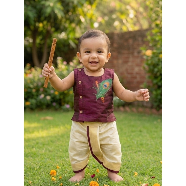 Infant Boys Kasavu Dothi Set thumbnail 2