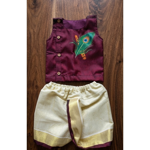 Infant Boys Kasavu Dothi Set - image 3