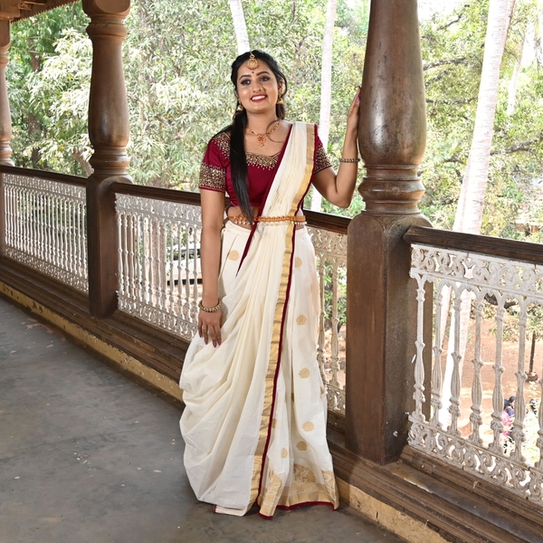 Kasavu Lehenga For Wedding thumbnail 1