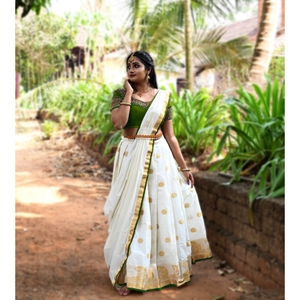 Kasavu Lehenga For Wedding