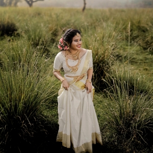 Kasavu Lehenga For Wedding