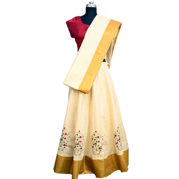 Kasavu Lehenga For Wedding thumbnail 1