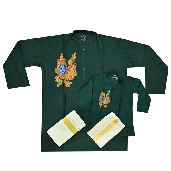 Family Matching Outfits For Noolukettu Ceremony - image 4