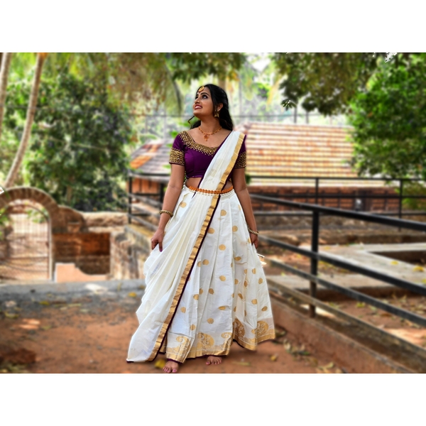 Kasavu Lehenga For Wedding - image 3
