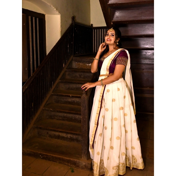Kasavu Lehenga For Wedding - image 5