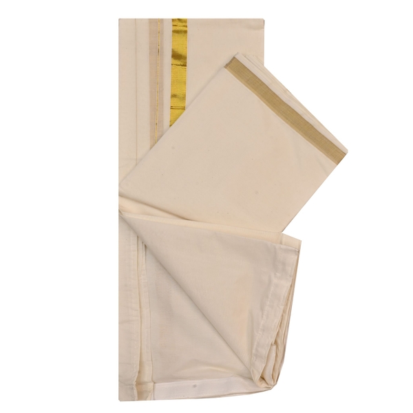 Kasavu Velcro Dhoti - image 2