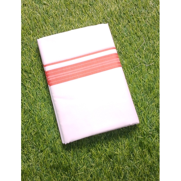 Pure white Red Border Dhoti thumbnail 1