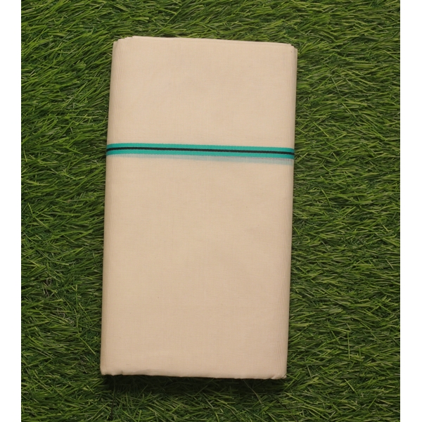 Thin Line Border Double Dhoti - image 1