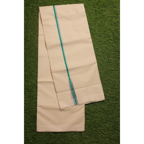 Thin Line Border Double Dhoti - image 2