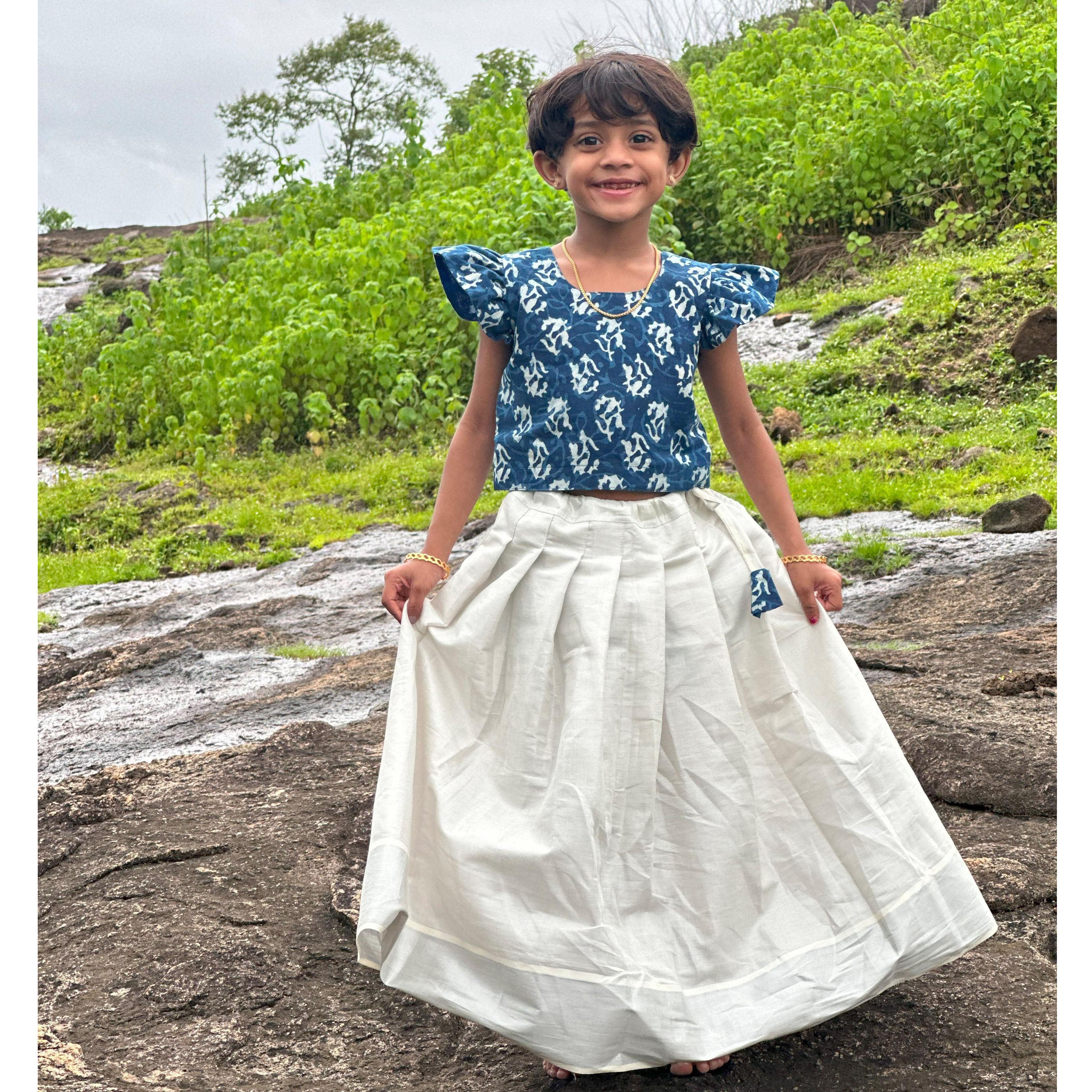White Onam Skirt And Blouse Onam Wedding Dress Skirt And Blouse
