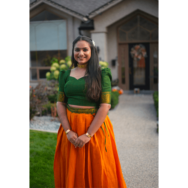 Madurai Sungudi Kattam Festive Skirt Set thumbnail 6