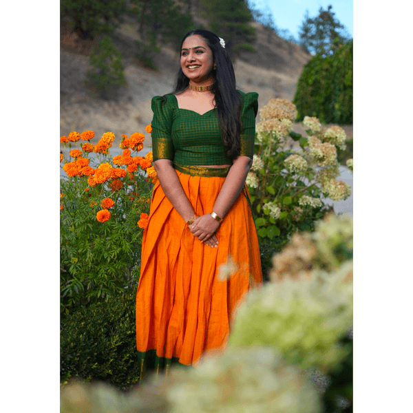 Madurai Sungudi Kattam Festive Skirt Set thumbnail 3
