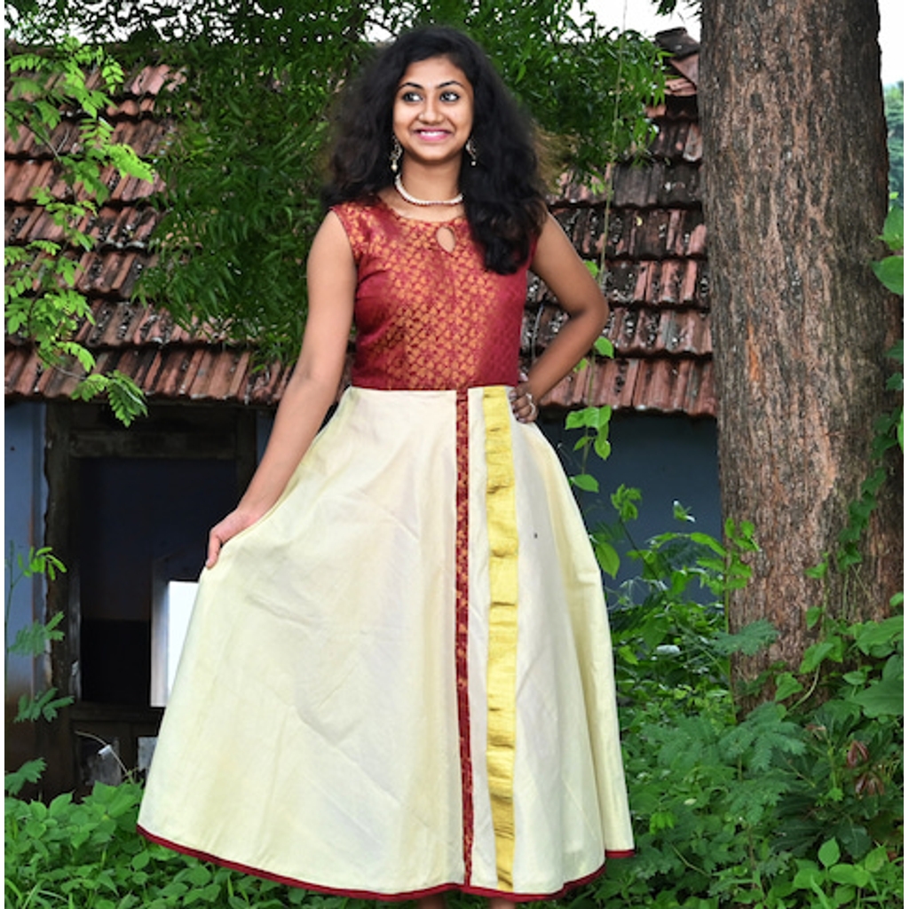 Buy Kerala Set Saree Online in Dubai | Kerala Kasavu Onam Saree Online in  Dubai