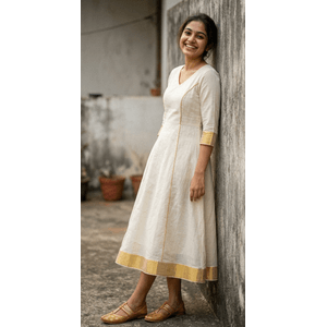 Cotton Kasavu Dress
