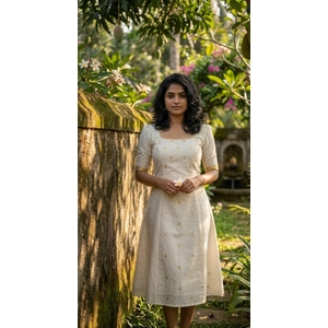 Cotton Kasavu Dress