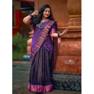 Madurai Sungudi Cotton Half Saree Material
