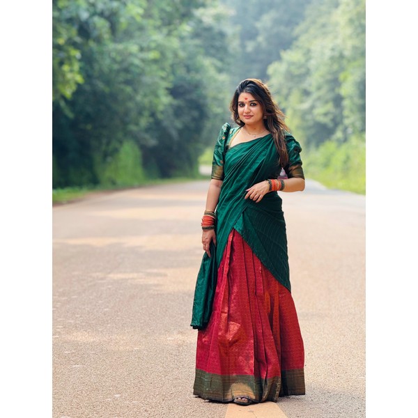 pongal dress for ladies Traditional Pongal Dress For Ladies Olive Bandhani Maxi Dress Traditional Silk Maxi Lilium Pongal