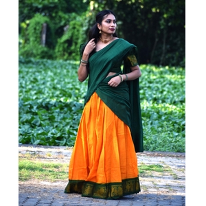 Madurai Sungudi Cotton Half Saree Material