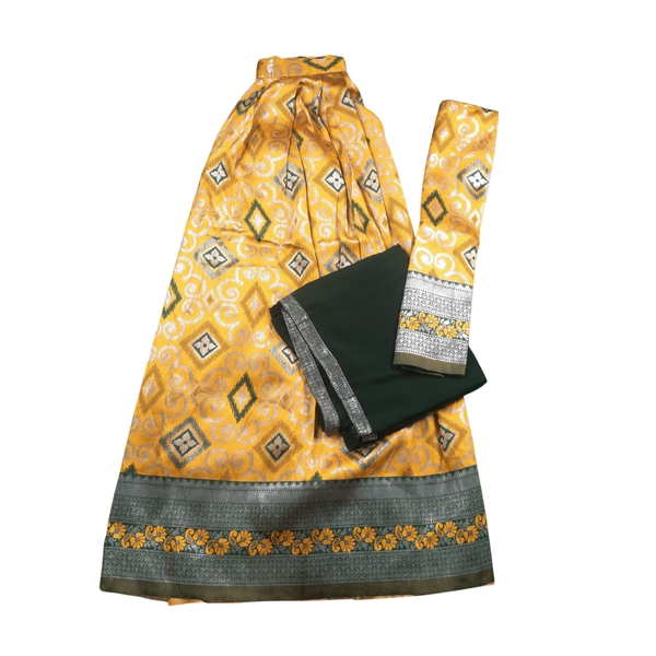 Semi Stitched Printed Davani Set - image 2