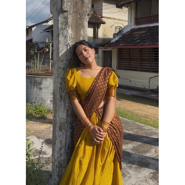 Kanchi Cotton Half Saree Material thumbnail 2