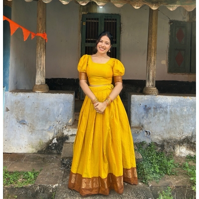 Traditional Kanchi Cotton Pattu Pavadai Pongal Collection