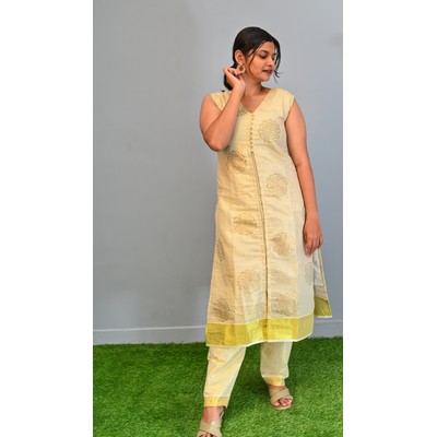 Kasavu Kurta Cutsleeves main image 0
